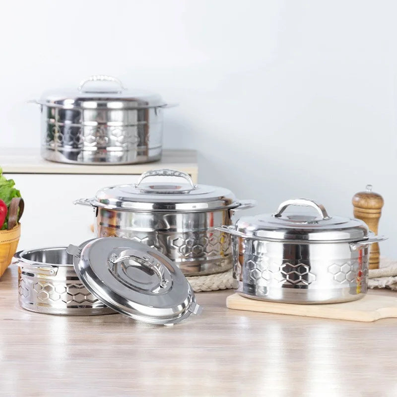Food Keep Warm Stainless Steel Container 4 Pcs Casserole Sets Insulated Food Warmer Casserole Food Container l'atelier des ustensiles
