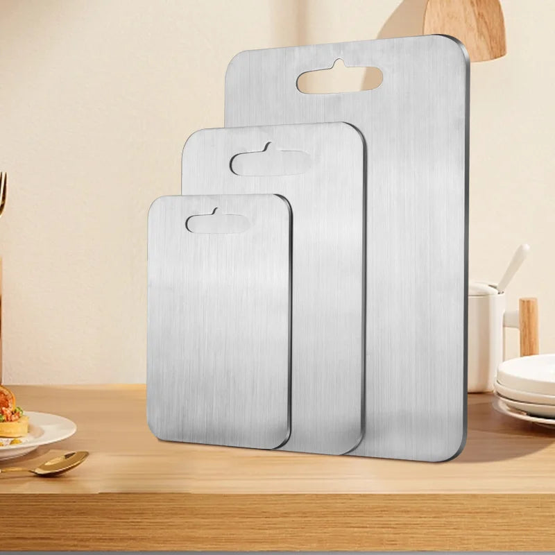 CIEUIS 100% Titanium Safe Anti-Bacterial Cutting Board Double-sided 2MM Chopping Board for Kitchen l'atelier des ustensiles