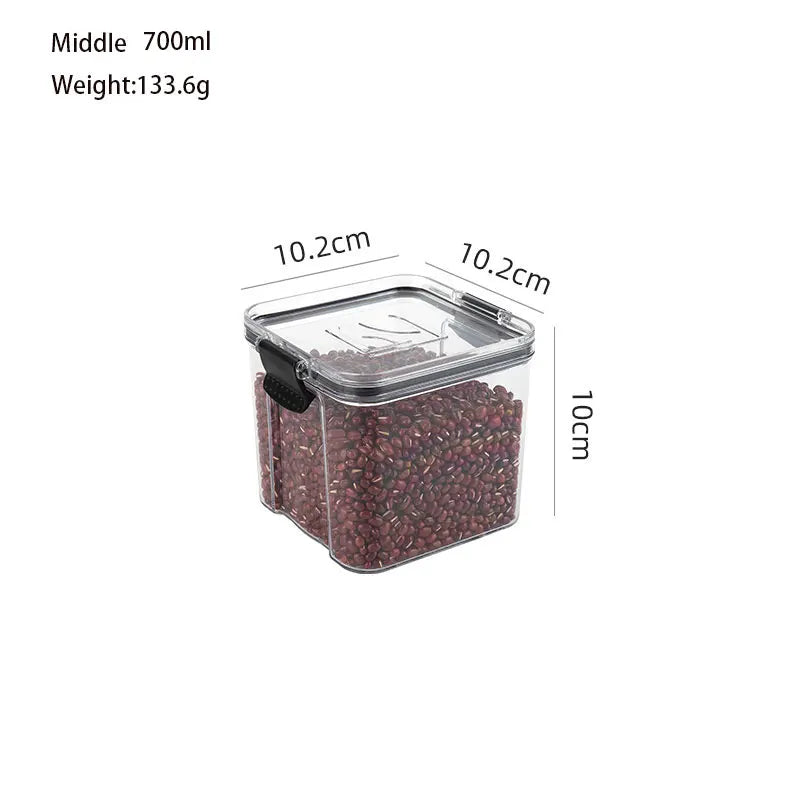2024 Wholesale Transparent Sealed Air Tight PET Food Storage Tank for Kitchen and Home Use l'atelier des ustensiles