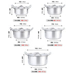 Factory Wholesale Classic 5pcs  Aluminum Alloy Panelas Cookware Set 16cm 18cm 20cm 22cm 24cm Kitchen Cooking Pot Casserole l'atelier des ustensiles