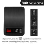 Mini 5000G Smart Food Scale Stainless Steel ABS Utensils Mini Coffee Kitchen Weighing Scale l'atelier des ustensiles