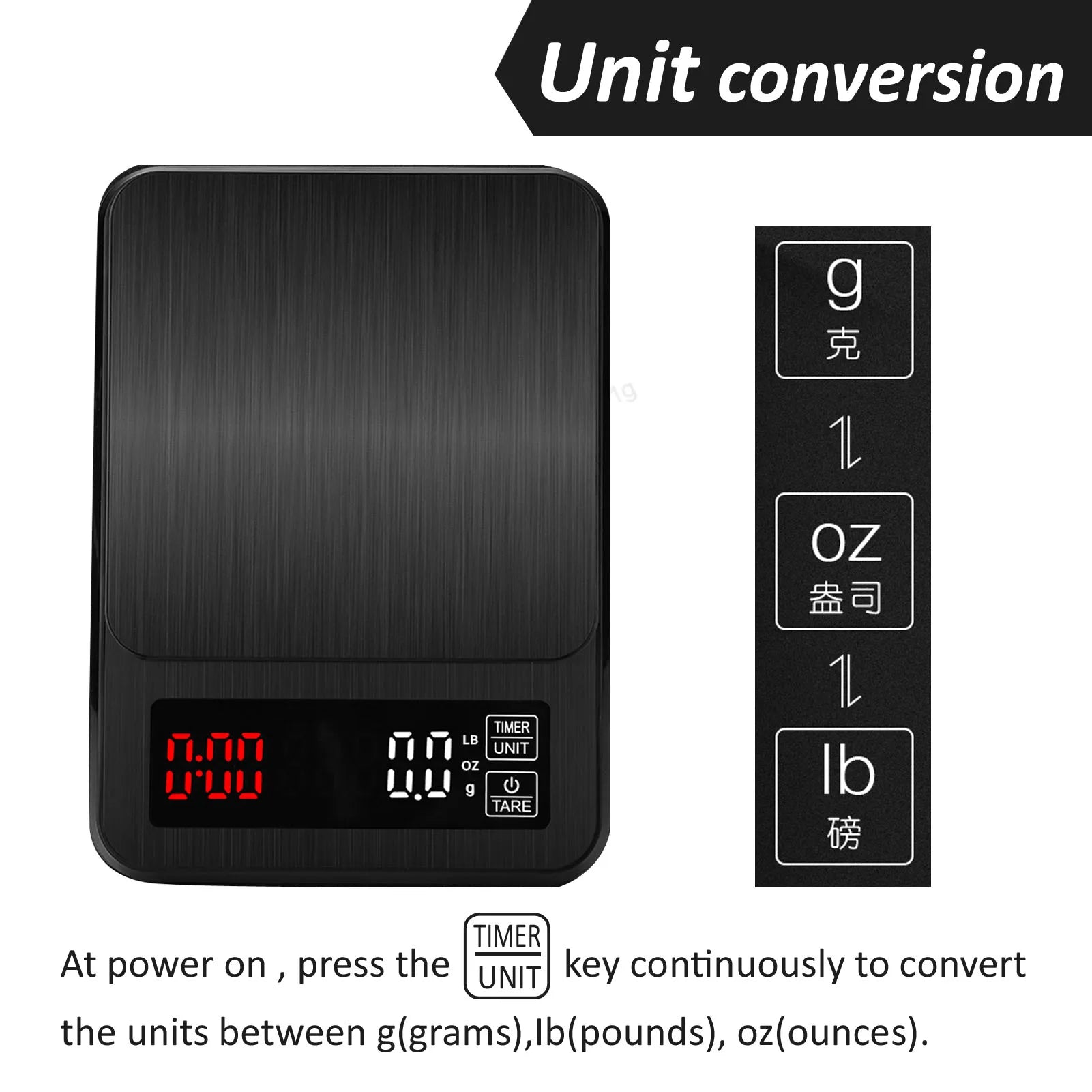 Mini 5000G Smart Food Scale Stainless Steel ABS Utensils Mini Coffee Kitchen Weighing Scale l'atelier des ustensiles