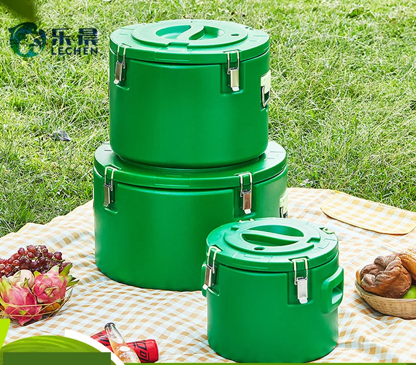 Extra Large Double Insulated Bucket Picnic Ice Cooler Box Storage Box Food Warmer Hotpot Food Warmer Casserole 3pcs Set15/30/50L l'atelier des ustensiles