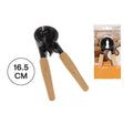 16.5cm Ergonomic Wooden Handle Metal Nutcracker Kitchen Utensil l'atelier des ustensiles