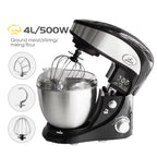 XEOLEO Commercial 4L Electric Stand Flour Mixer Planetary Food Dough Mixer Egg Whisk Blender With Hook Food Processor 3 Speeds l'atelier des ustensiles