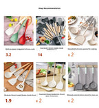 Household Silicone Spatula Soup Spoon Kitchen Utensils Anti-scalding High Temperature Resistant Daily Use Non-Stick l'atelier des ustensiles