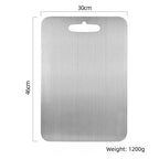 CIEUIS 100% Titanium Safe Anti-Bacterial Cutting Board Double-sided 2MM Chopping Board for Kitchen l'atelier des ustensiles
