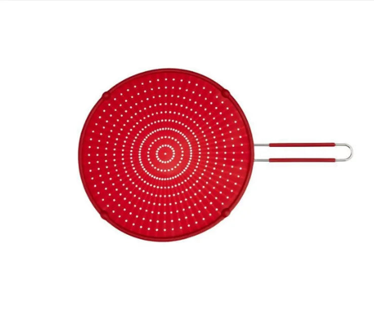 Cooking Heat Resisting Handle Frying Pan Lid Water Filter Net Silicone Splatter Screen Anti Oil Splatter Oil Splash Guard l'atelier des ustensiles