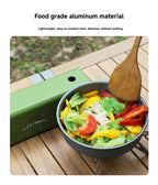 BRS 1 ensemble d'ustensiles de cuisine de Camping en plein air Portable en aluminium ensemble de cuisine casseroles plats melon équipement de cuisine équipement pour la cuisine pique-nique l'atelier des ustensiles
