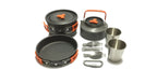 Fournitures d'extérieur-ensemble de casseroles pour 2-3 personnes pour Camping en plein air, ustensiles de cuisine, ensemble de théière pliante l'atelier des ustensiles