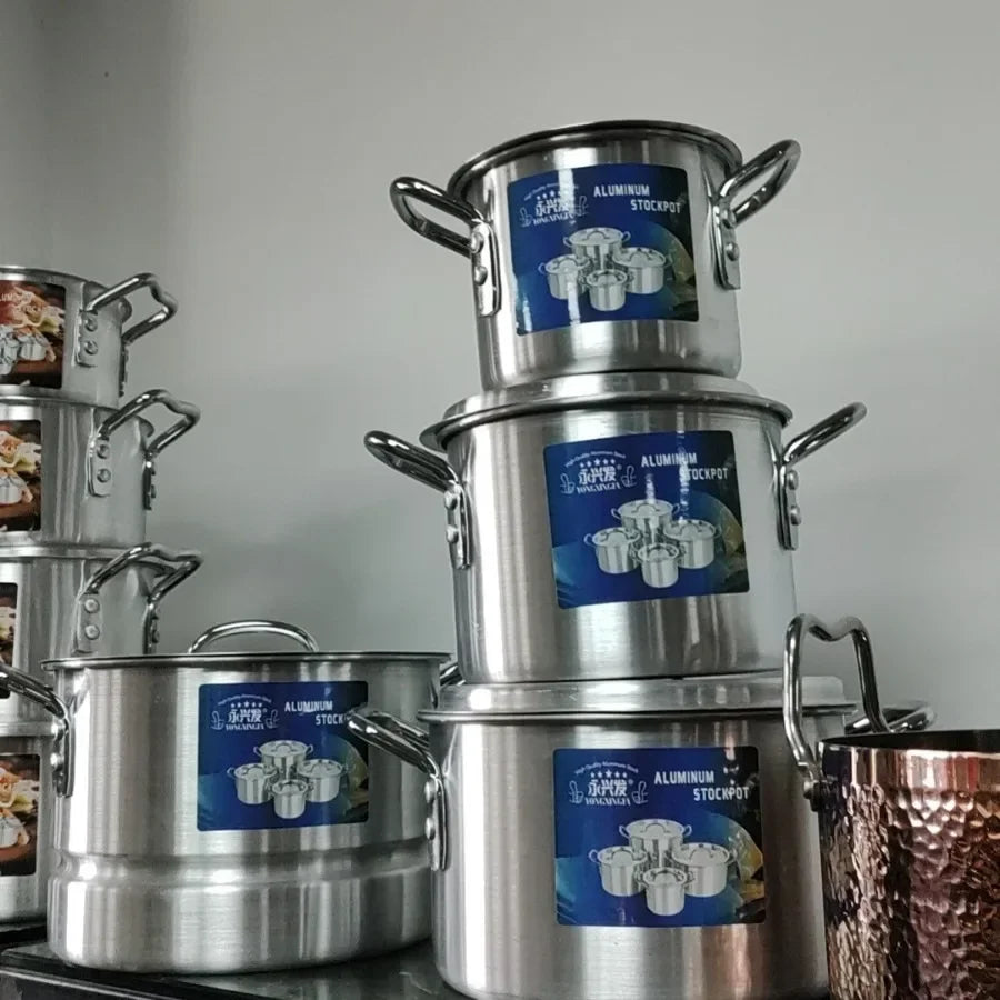 Pot en aluminium prix usine ensemble de commerce extérieur direct pot en aluminium 6pcsPOLISHING COOKWARE l'atelier des ustensiles