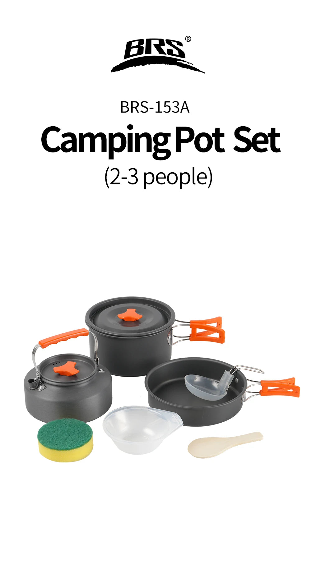 BRS 1 ensemble d'ustensiles de cuisine de Camping en plein air Portable en aluminium ensemble de cuisine casseroles plats melon équipement de cuisine équipement pour la cuisine pique-nique l'atelier des ustensiles