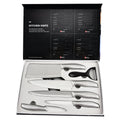 Ensemble de couteaux de chef de cuisine en acier inoxydable, viande, poisson, couteau à fruits, éplucheur, ciseaux de cuisine, boucher, Aleaver, opaque, 7 pièces l'atelier des ustensiles