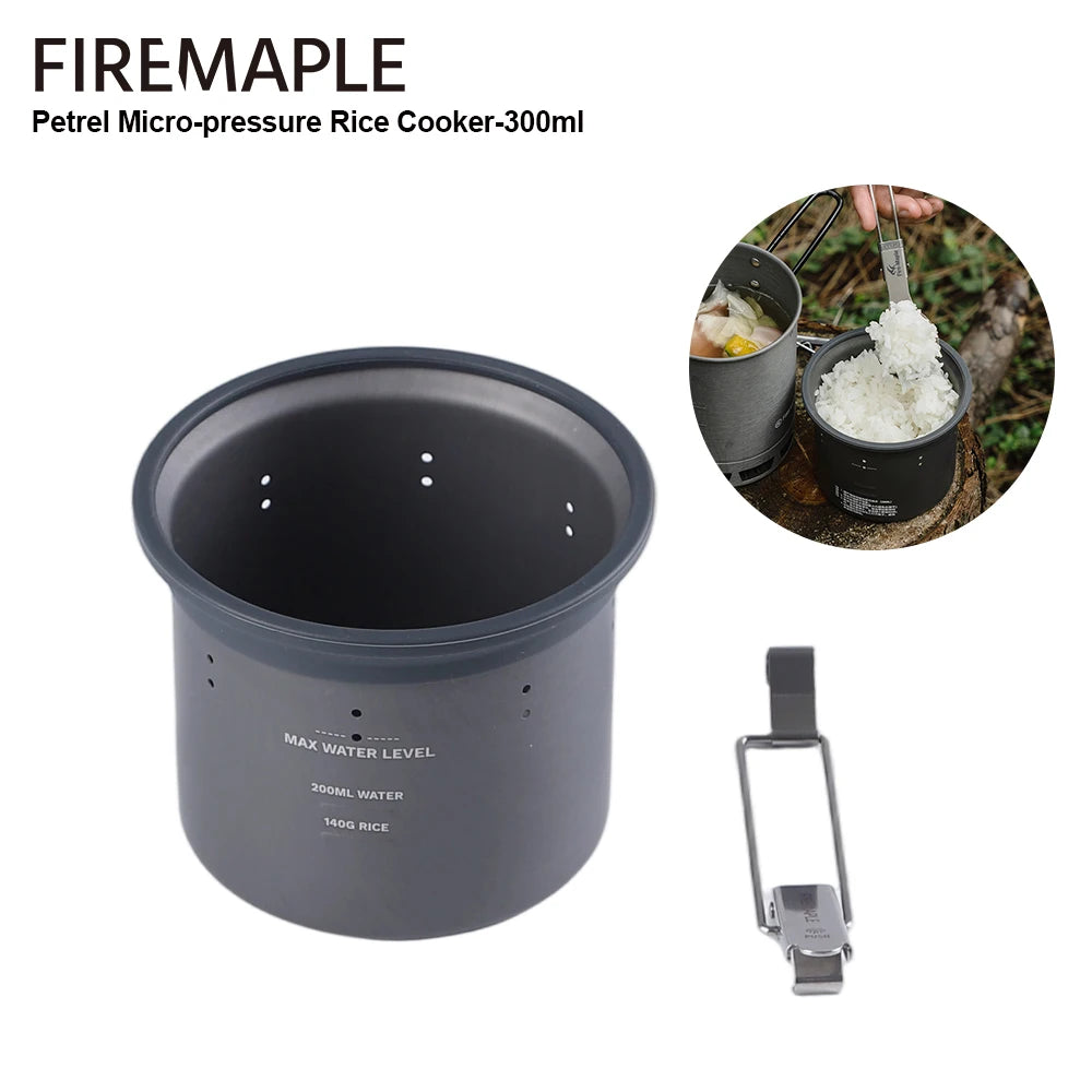Cuiseur à riz à Micro pression en forme d'érable à feu, tasse de cuisson Portable ultralégère pour Pot G3, 300ml, ustensiles de cuisine pour Camping et randonnée l'atelier des ustensiles