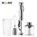 ROUNY – mélangeur à Immersion manuel 4 en 1, puissant 1000W, mélangeur alimentaire en acier inoxydable, bécher de mélange de 700ml, processeur 500ml, fouet l'atelier des ustensiles