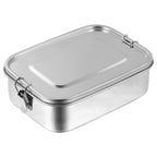1 boîte à bento en acier inoxydable, conteneur alimentaire de 1,4 L, 3 compartiments, conception anti-fuite, pour l'école, le bureau, les voyages l'atelier des ustensiles