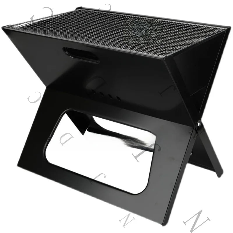 Barbecue épais pliable en X, Portable, en acier inoxydable, au carbone, pour Camping pique-nique l'atelier des ustensiles