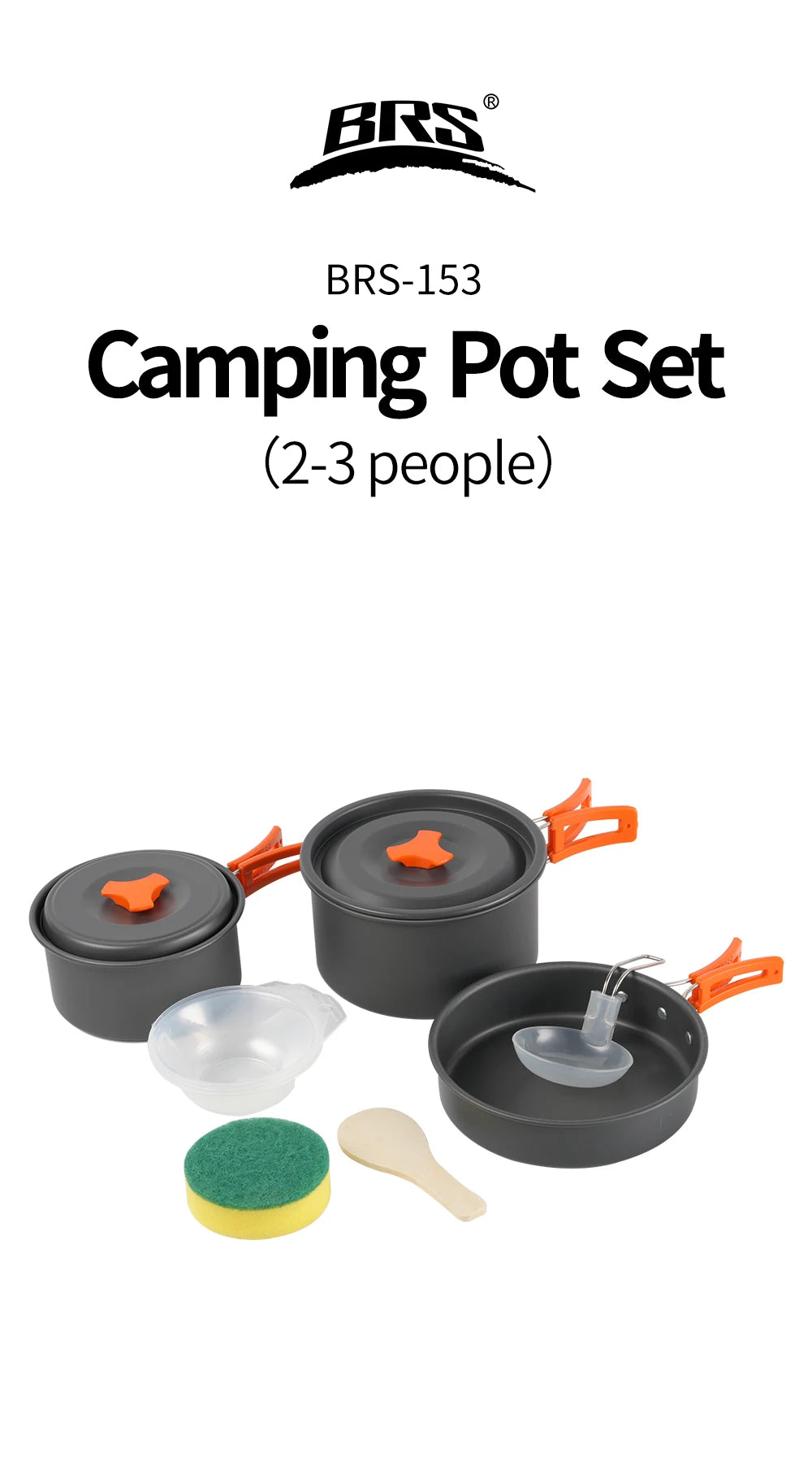 BRS 1 ensemble d'ustensiles de cuisine de Camping en plein air Portable en aluminium ensemble de cuisine casseroles plats melon équipement de cuisine équipement pour la cuisine pique-nique l'atelier des ustensiles