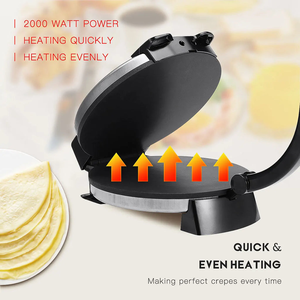 Machine à crêpes électrique antiadhésive, haute efficacité, pour crêpes et Chapati, rouleaux de printemps, pour la cuisine domestique l'atelier des ustensiles