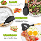 Ensemble de cuisine d'ustensiles en silicone 36 pièces avec support l'atelier des ustensiles
