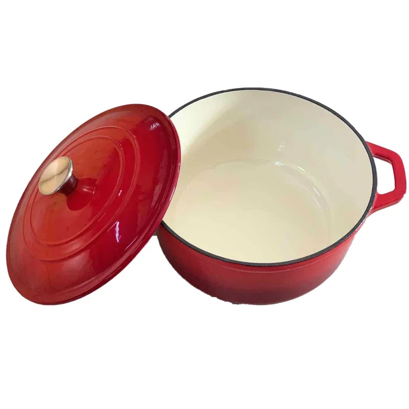 Four hollandais Unique bleu marine de haute qualité, Pot en fonte émaillée avec couvercle, casserole, Casserole, accessoires de cuisine, outils de cuisine l'atelier des ustensiles