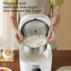 Cuiseur à riz électrique numérique intelligent multifonction 3L, Mini cuiseur à riz avec revêtement antiadhésif, Pot intérieur en céramique, séparation du riz et de la soupe l'atelier des ustensiles
