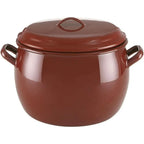 Pot en céramique marron de 20 cm, 0,5 L, poids maximum de 3,13 kg, avec couvercle l'atelier des ustensiles