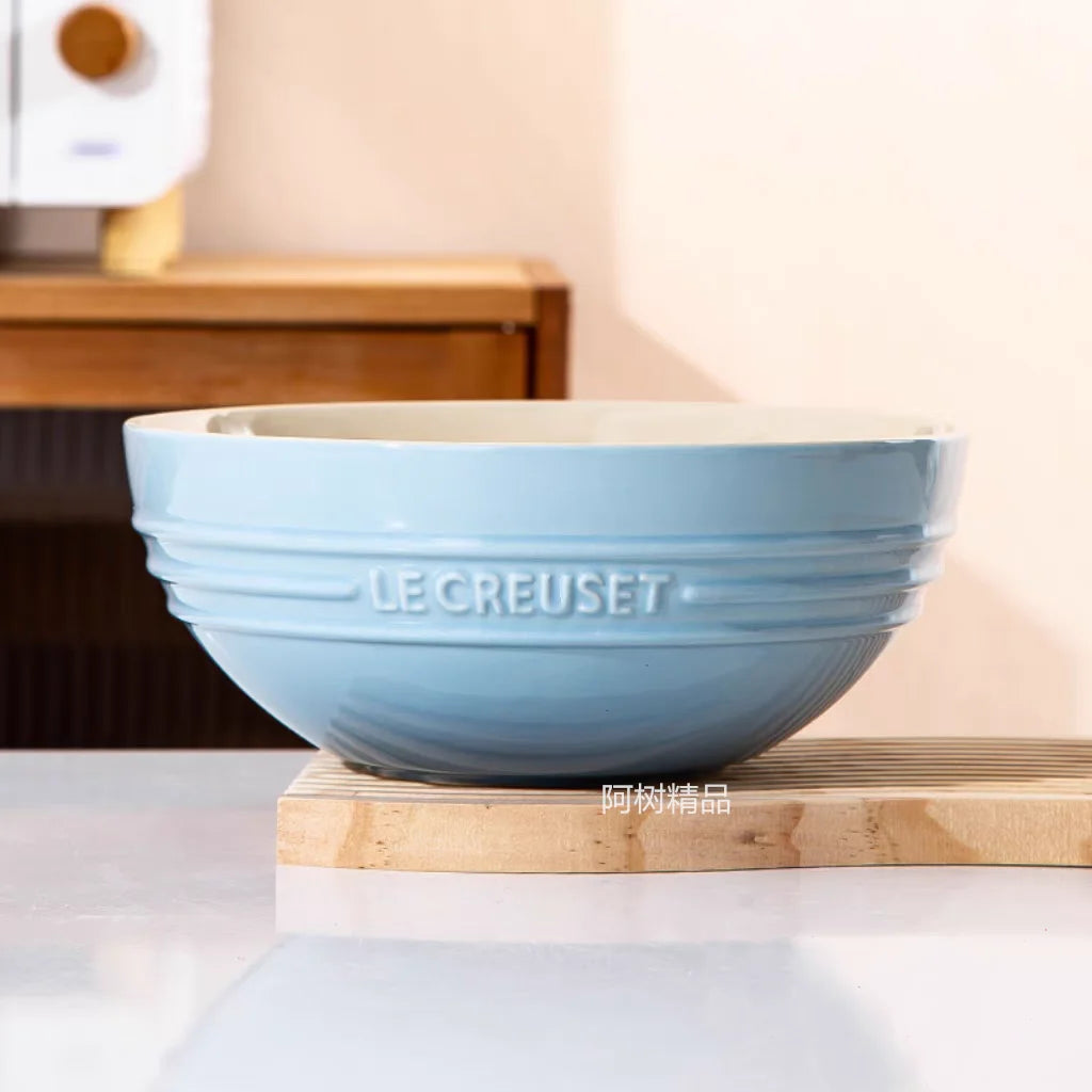Grand bol à soupe en céramique, bol à salade, Le Creuset, usage domestique, grand bol, vaisselle de style français l'atelier des ustensiles
