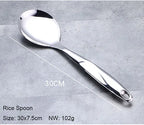 Ensemble d'outils de cuisine en acier inoxydable, ustensiles de cuisine résistants à la chaleur-tourneur, louche à soupe, passoire, serveur à pâtes, cuillère à riz l'atelier des ustensiles