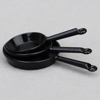 1 ensemble 1:12 maison de poupée Miniature poêle Casserole métal ustensiles de cuisine cuisine modèle décor jouet maison de poupée accessoires l'atelier des ustensiles