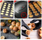 Sonifer – gaufrier électrique antiadhésif, 24 trous, plaques de noix, appareil de cuisine, petit déjeuner, poêle en fer l'atelier des ustensiles