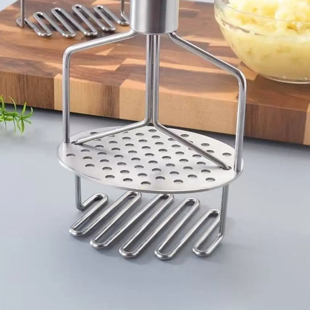 Écrase-pommes de terre manuel double couche en acier inoxydable, à pression ondulée, avec poignées robustes, pour pommes de terre molles l'atelier des ustensiles