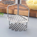Écrase-pommes de terre manuel double couche en acier inoxydable, à pression ondulée, avec poignées robustes, pour pommes de terre molles l'atelier des ustensiles