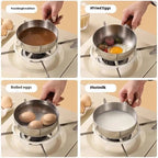 Ustensile de cuisine pour le petit-déjeuner, pot individuel de 14 cm, bol en acier inoxydable, poignée en bois de noyer, bol à salade de fruits, bol à yaourt, restaurant l'atelier des ustensiles