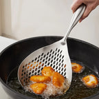 Grande cuillère d'écumoire de passoire en acier inoxydable Durable, cuillère de passoire de nourriture robuste pour frire et cuisine, ustensiles de cuisine 1 pièce l'atelier des ustensiles