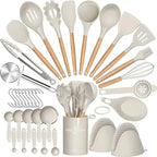 Ensemble de cuisine d'ustensiles en silicone 36 pièces avec support l'atelier des ustensiles