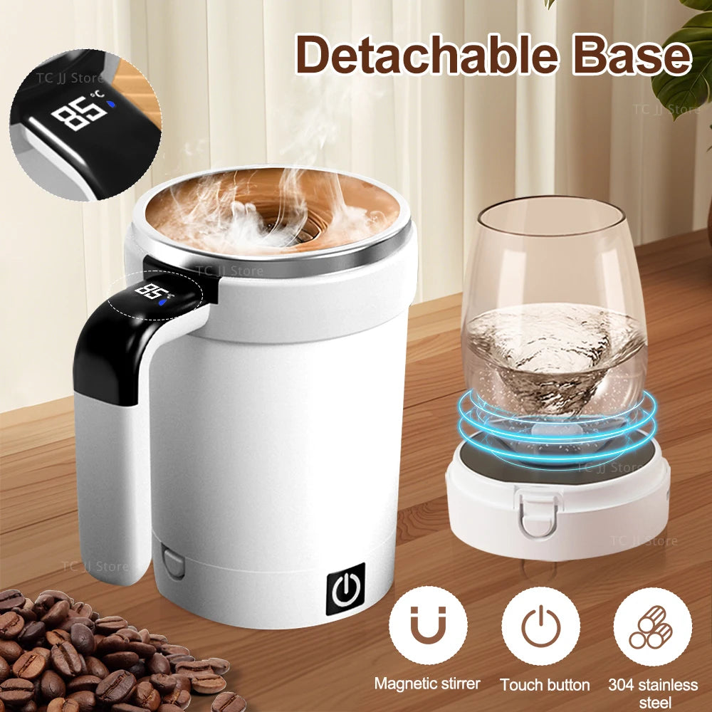 Tasse à agitation automatique tasses à agitation électrique rechargeables mélangeur magnétique tasse à café en acier inoxydable gobelet magnétique rotatif l'atelier des ustensiles