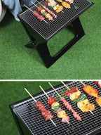 Barbecue épais pliable en X, Portable, en acier inoxydable, au carbone, pour Camping pique-nique l'atelier des ustensiles