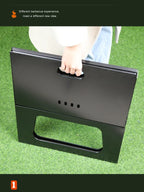 Barbecue épais pliable en X, Portable, en acier inoxydable, au carbone, pour Camping pique-nique l'atelier des ustensiles