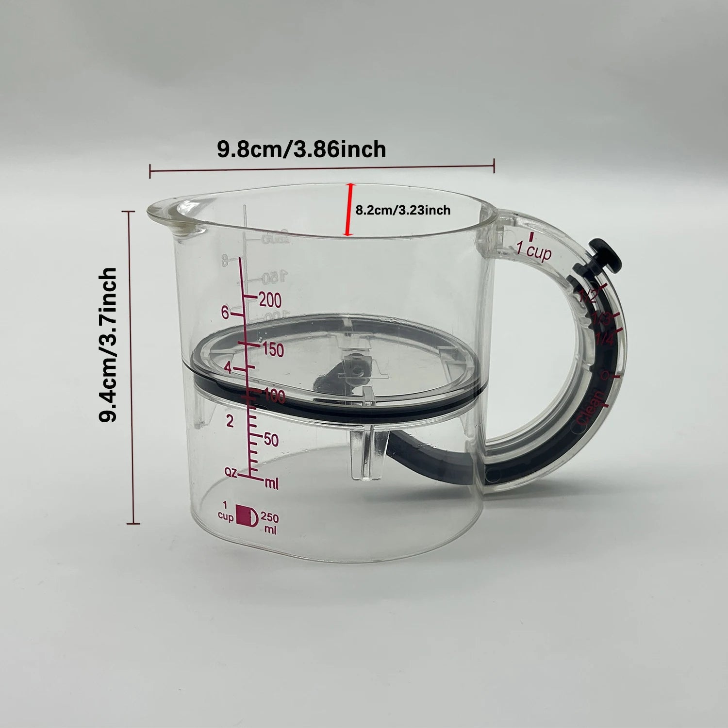 Tasse à mesurer 4 en 1, tasse à mesurer multifonctionnelle réglable avec Base d'étanchéité de Style grattoir, tasses cubiques de cuisine, outils pour la cuisine l'atelier des ustensiles