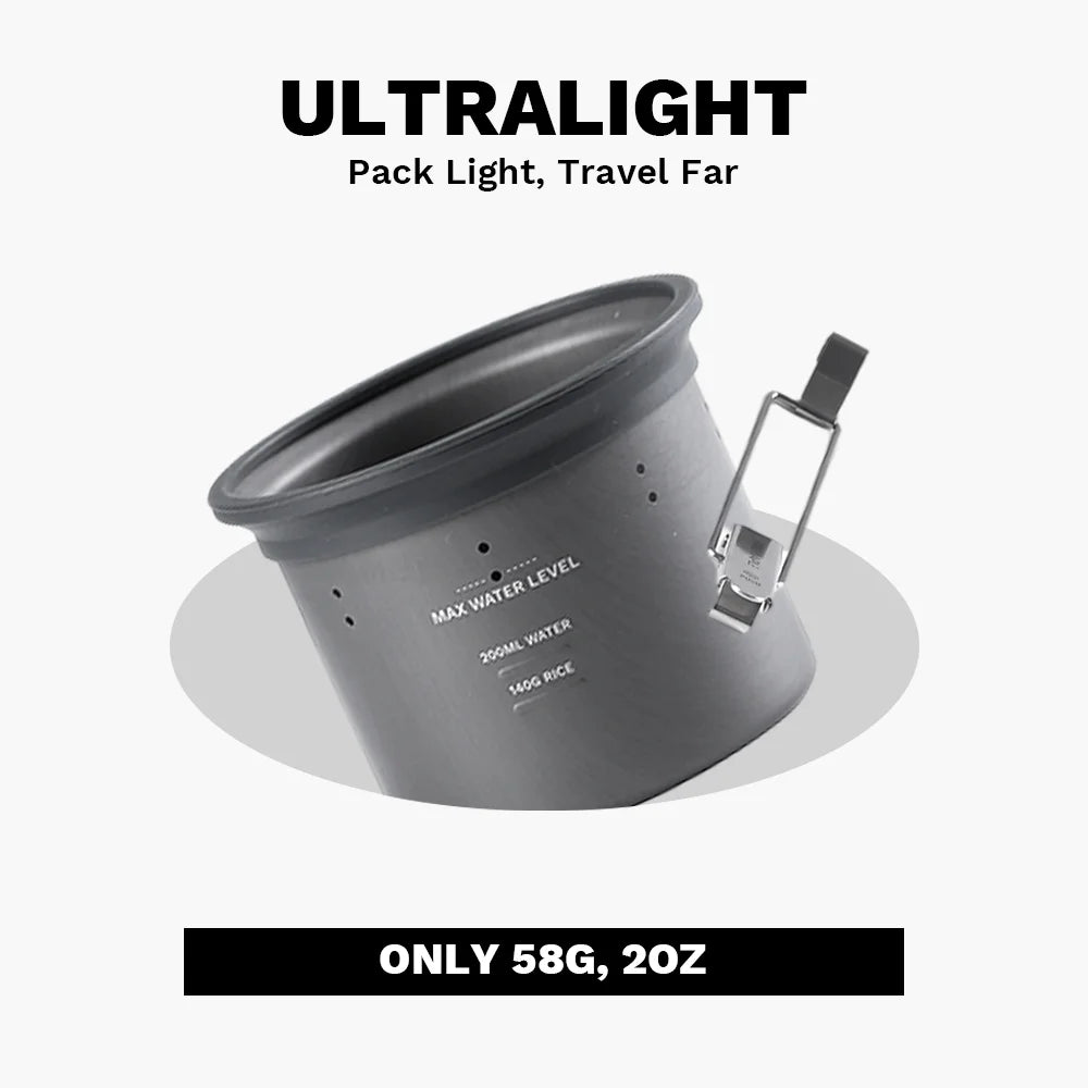 Cuiseur à riz à Micro pression en forme d'érable à feu, tasse de cuisson Portable ultralégère pour Pot G3, 300ml, ustensiles de cuisine pour Camping et randonnée l'atelier des ustensiles