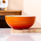Grand bol à soupe en céramique, bol à salade, Le Creuset, usage domestique, grand bol, vaisselle de style français l'atelier des ustensiles