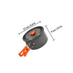 1 ensemble d'ustensiles de cuisine portables pour le camping, pour 2-3 personnes, en alliage d'aluminium, casserole, bouilloire, cuisine en plein air, randonnée, pique-nique, barbecue, escalade l'atelier des ustensiles