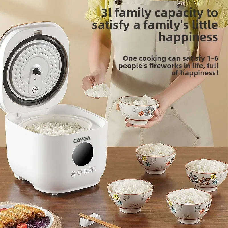 Cuiseur à riz électrique numérique intelligent multifonction 3L, Mini cuiseur à riz avec revêtement antiadhésif, Pot intérieur en céramique, séparation du riz et de la soupe l'atelier des ustensiles