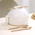 Cuiseur Ramen, ensemble de bols Ramen micro-ondes avec baguettes cuillère bol à nouilles Ramen cuisson instantanée pour les essentiels du dortoir universitaire l'atelier des ustensiles
