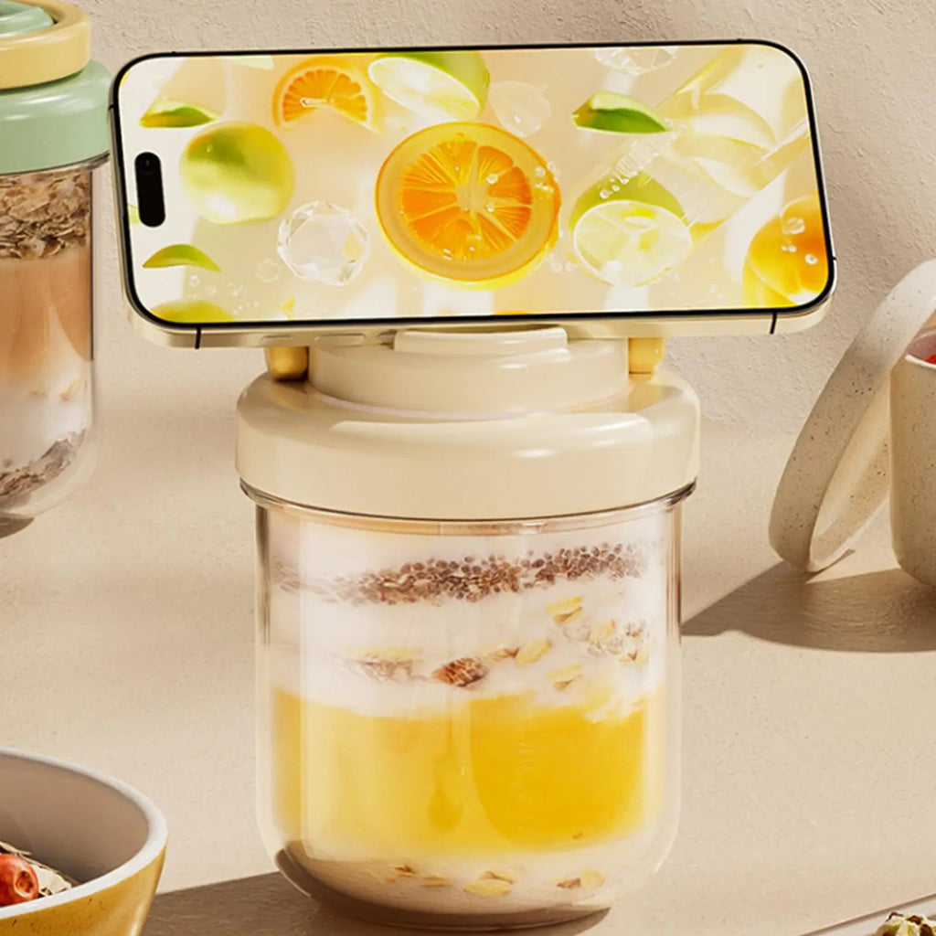 Pot en verre avec couvercle 400ml, tasse de petit déjeuner hermétique anti-fuite avec cuillère, tasses à flocons d'avoine avec couvercles pour Pudding, céréales, salade, collation l'atelier des ustensiles