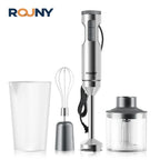 ROUNY – mélangeur à Immersion manuel 4 en 1, puissant 1000W, mélangeur alimentaire en acier inoxydable, bécher de mélange de 700ml, processeur 500ml, fouet l'atelier des ustensiles
