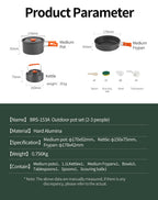 BRS 1 ensemble d'ustensiles de cuisine de Camping en plein air Portable en aluminium ensemble de cuisine casseroles plats melon équipement de cuisine équipement pour la cuisine pique-nique l'atelier des ustensiles