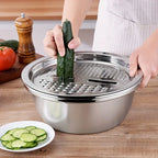 Kit de cuisine 3 pièces avec bol à mélanger multifonctionnel en acier inoxydable, trancheur de légumes, adapté au nettoyage et au trancher des Fruits l'atelier des ustensiles