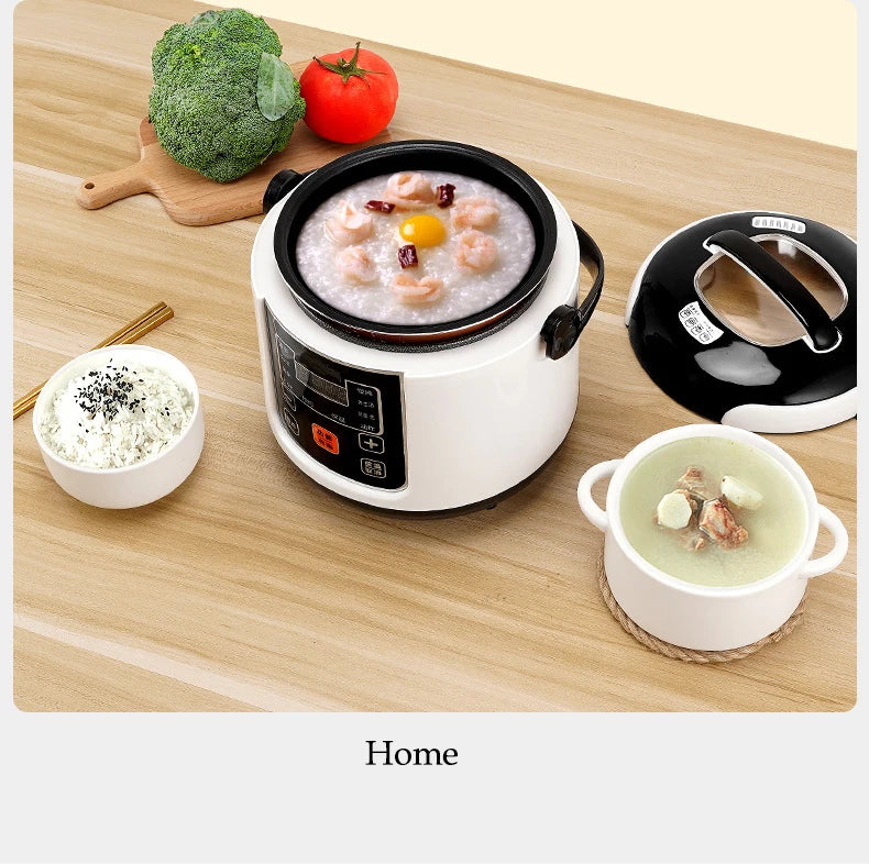 Cuiseur à riz Portable pour voiture, camion électrique 2L, multi-cuiseur, soupe, bouillie, cuisson des aliments, cuiseur vapeur, boîte à déjeuner électrique 12V ou 24V l'atelier des ustensiles